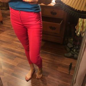 Hot pink jeggings. NWOT